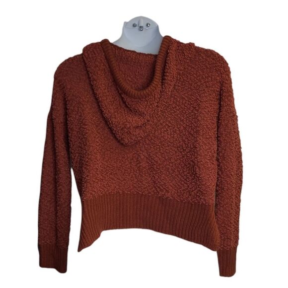 POL mauve high low textured popcorn cozy oversized hooded sweater S - Picture 4 of 10